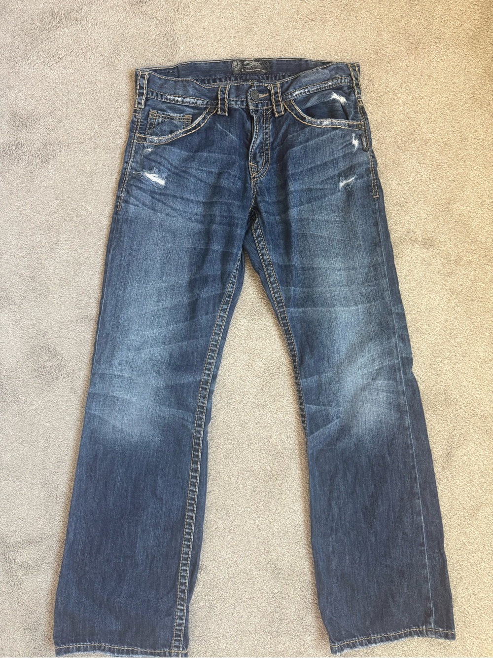 NWOT Zac Relaxed Straight Leg Denim Jeans Silver Jeans Co. Men’s 32x32